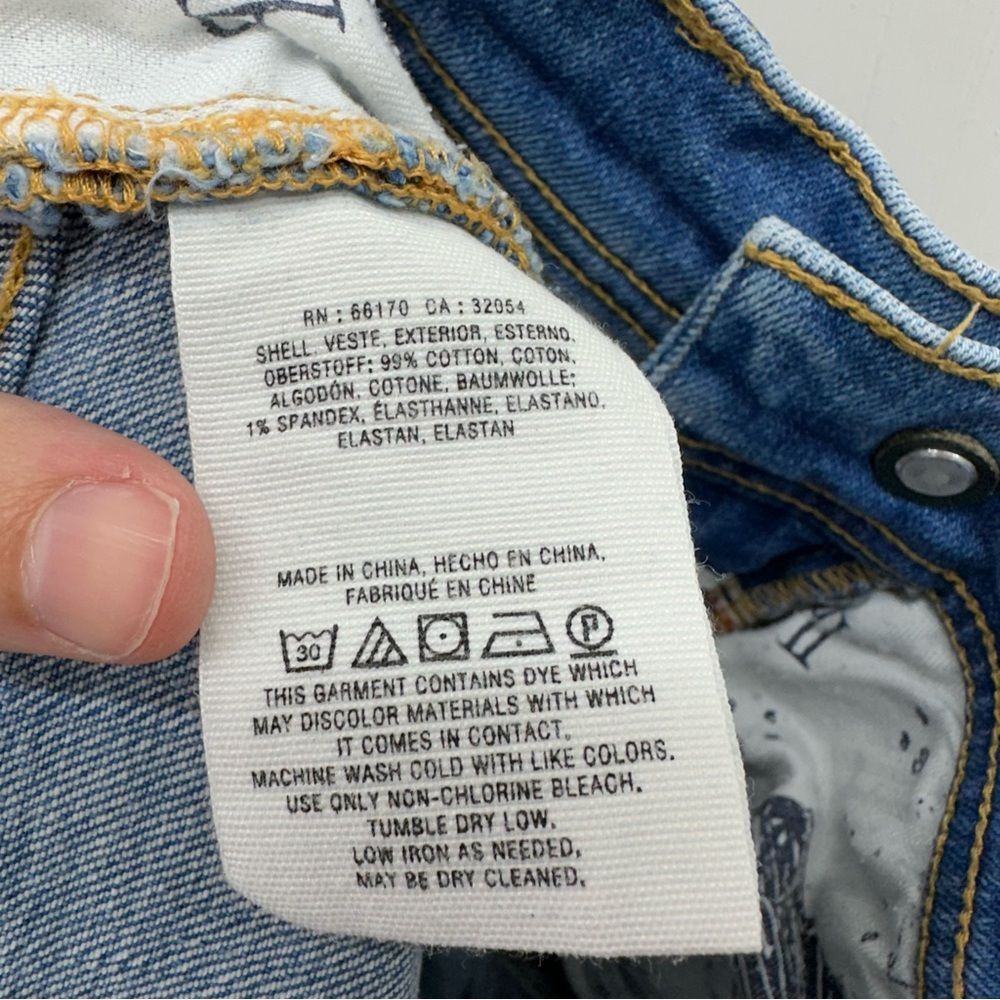 Pilcro Anthropologie slim straight high rise light wash denim jeans women's 26.‎ - Picture 8 of 8